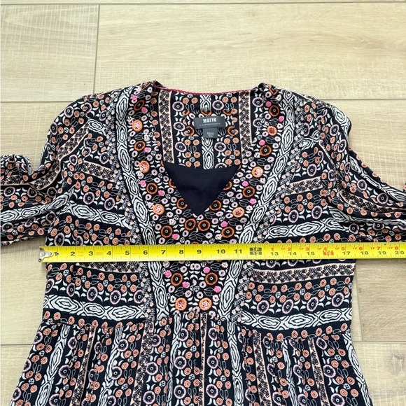Anthropologie Maeve Jenna Multicolor Long Sleeve Dress - Picture 8 of 11